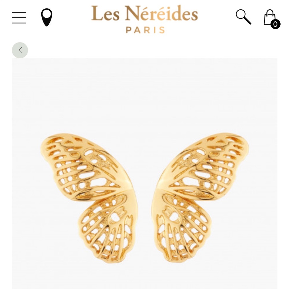 Les Nereides Paris Butterfly Wings Stud Earrings